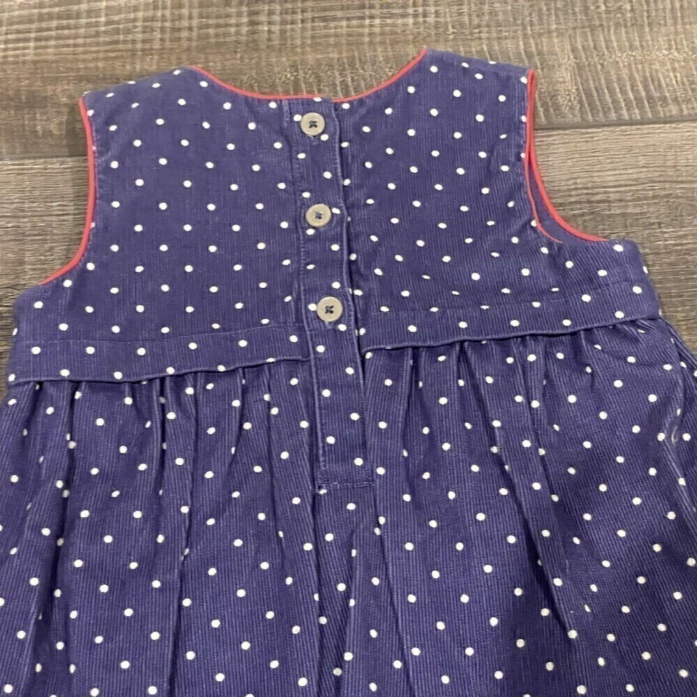 Mini Boden Blue Holiday Gifting Rabbit Applique Corduroy Jumper Dress 3-6 Months - Picture 10 of 10